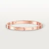 Pulseira Love, modelo médio, 4 diamantes