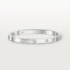 Pulseira Love, modelo médio, 4 diamantes
