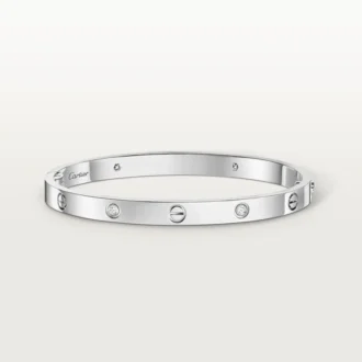 Pulseira Love, modelo médio, 4 diamantes