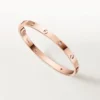 Pulseira Love, modelo médio, 4 diamantes
