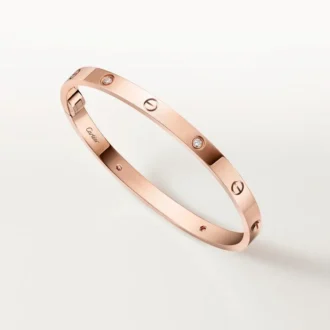 Pulseira Love, modelo médio, 4 diamantes