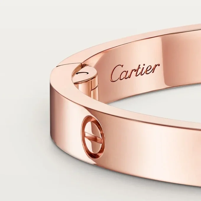 Pulseira Love, modelo médio, 4 diamantes