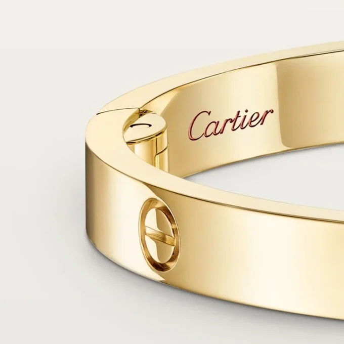 Pulseira Love, modelo médio, 4 diamantes