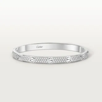 Pulseira Love, modelo médio, pavé