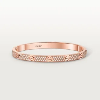 Pulseira Love, modelo médio, pavé