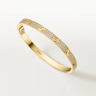 Pulseira Love, modelo médio, pavé