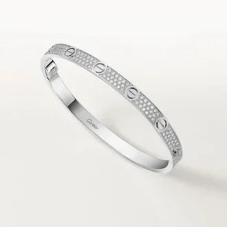Pulseira Love, modelo médio, pavé