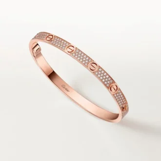 Pulseira Love, modelo médio, pavé