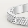Pulseira Love, modelo médio, pavé