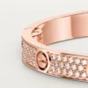 Pulseira Love, modelo médio, pavé