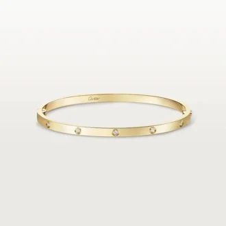 Pulseira Love, modelo pequeno, 10 diamantes