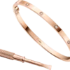 Pulseira Love, modelo pequeno, 10 diamantes