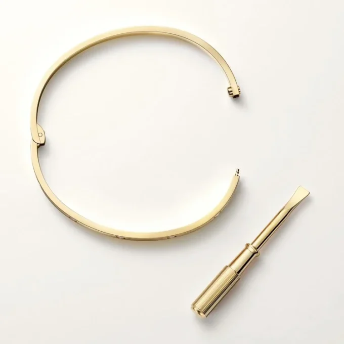 Pulseira Love, modelo pequeno, 10 diamantes
