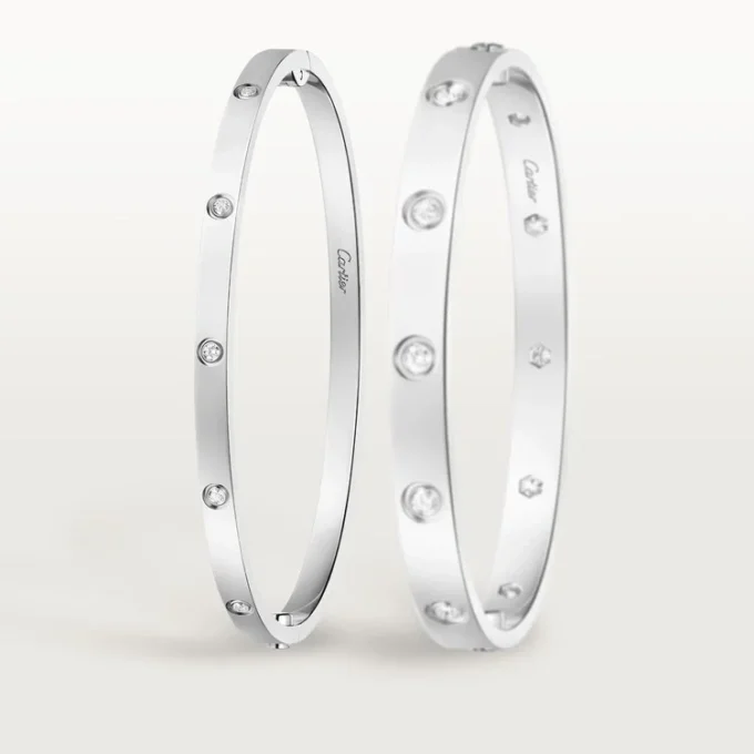 Pulseira Love, modelo pequeno, 10 diamantes