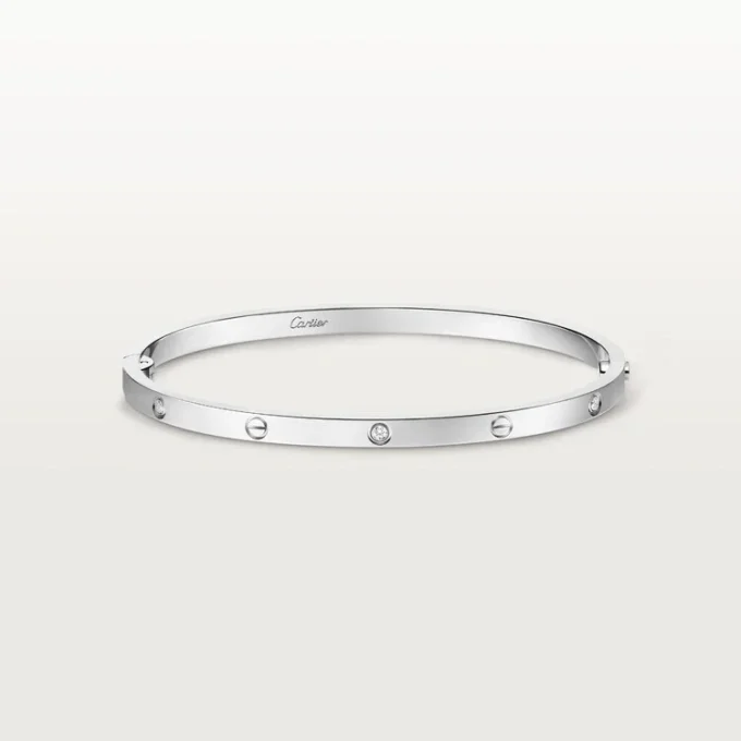 Pulseira Love, modelo pequeno, 6 diamantes