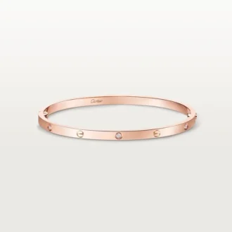 Pulseira Love, modelo pequeno, 6 diamantes