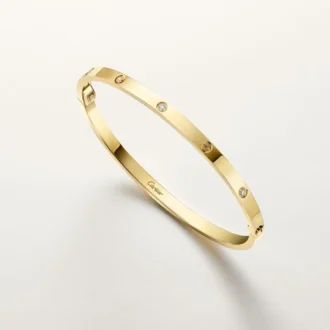 Pulseira Love, modelo pequeno, 6 diamantes