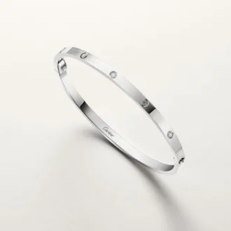 Pulseira Love, modelo pequeno, 6 diamantes