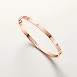 Pulseira Love, modelo pequeno, 6 diamantes