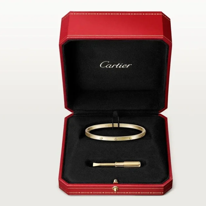 Pulseira Love, modelo pequeno, 6 diamantes
