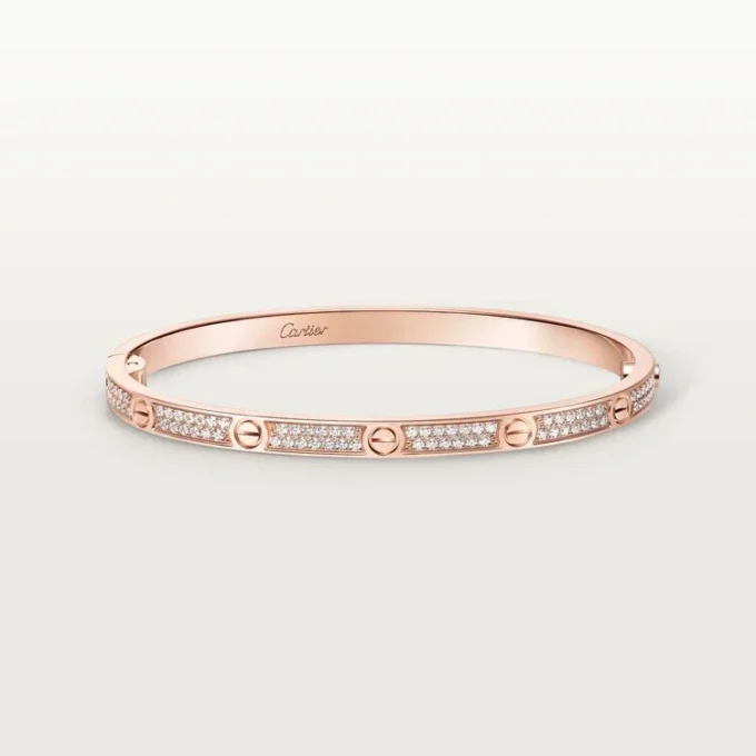 Pulseira Love, modelo pequeno, pavé