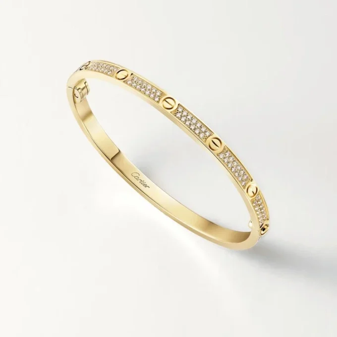 Pulseira Love, modelo pequeno, pavé