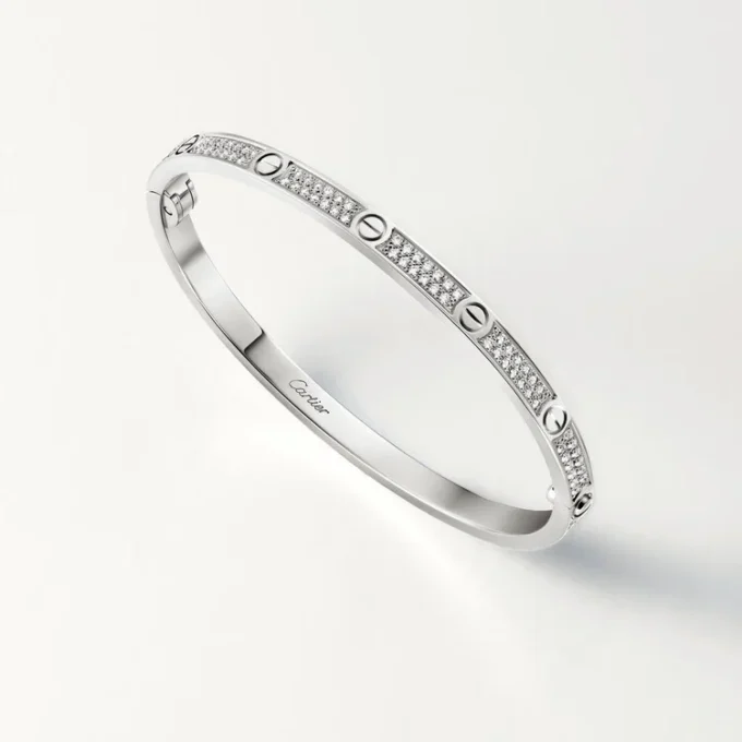 Pulseira Love, modelo pequeno, pavé