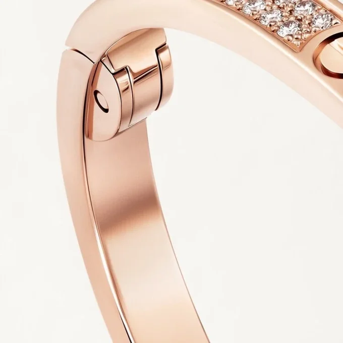Pulseira Love, modelo pequeno, pavé
