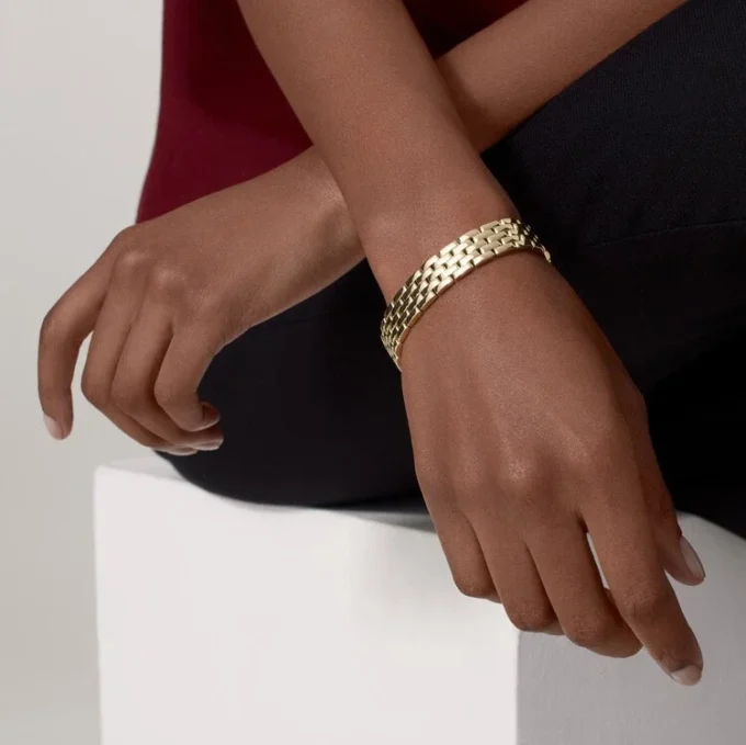Pulseira Maillon Panthere, cinco fileiras