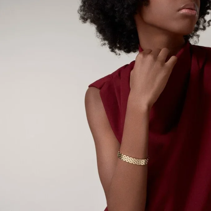 Pulseira Maillon Panthere, cinco fileiras