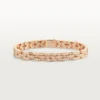 Pulseira Maillon Panthere, Três Filas, Pavé