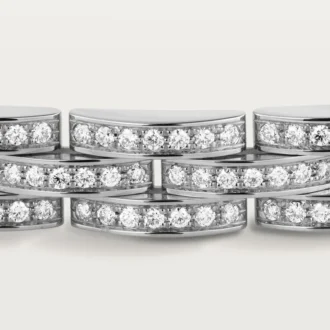 Pulseira Maillon Panthere, Três Filas, Pavé