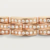 Pulseira Maillon Panthere, Três Filas, Pavé