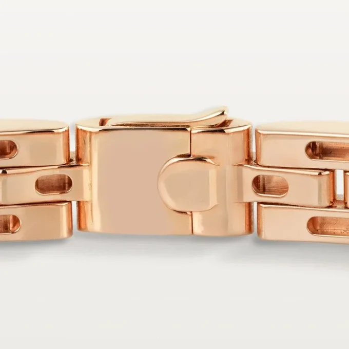 Pulseira Maillon Panthere, Três Filas, Pavé