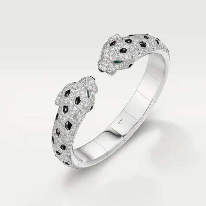 Pulseira Panthere De Cartier, articulada, com pavé