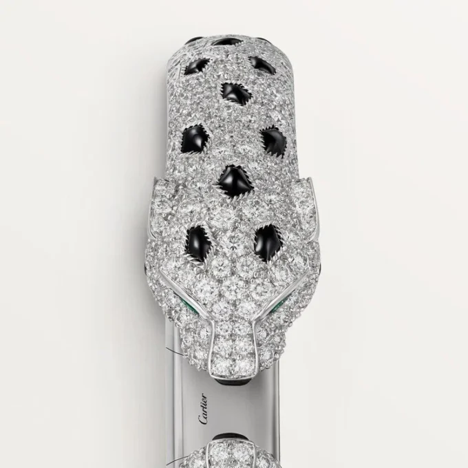 Pulseira Panthere De Cartier, articulada, com pavé