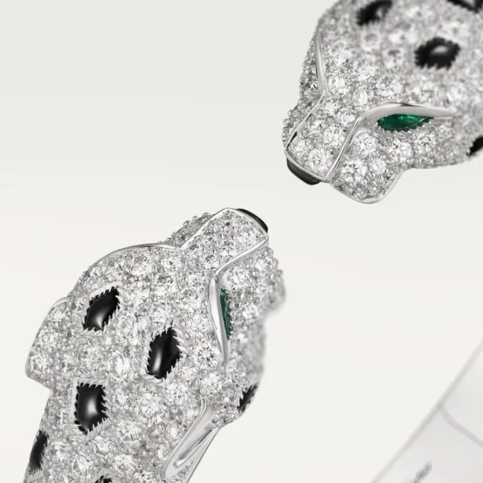 Pulseira Panthere De Cartier, articulada, com pavé