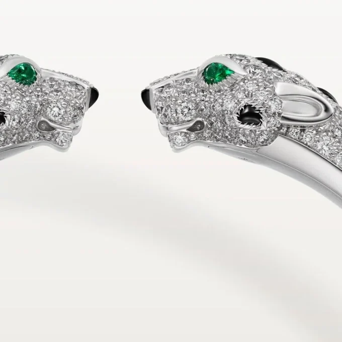 Pulseira Panthere De Cartier, articulada, com pavé