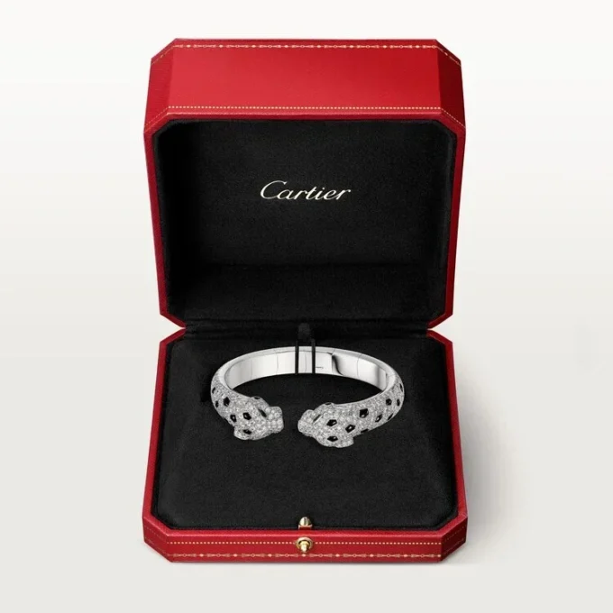Pulseira Panthere De Cartier, articulada, com pavé