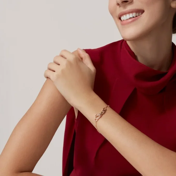 Pulseira Panthere de Cartier, com corrente, diamantes