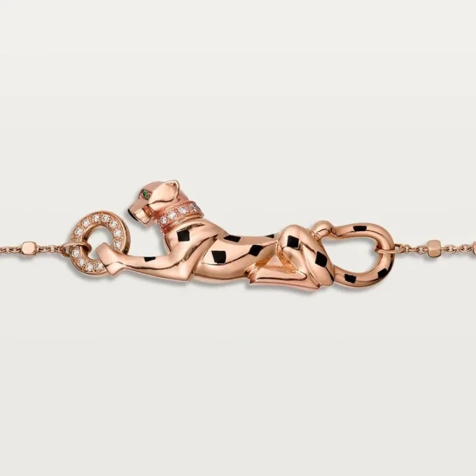 Pulseira Panthere de Cartier, com corrente, diamantes