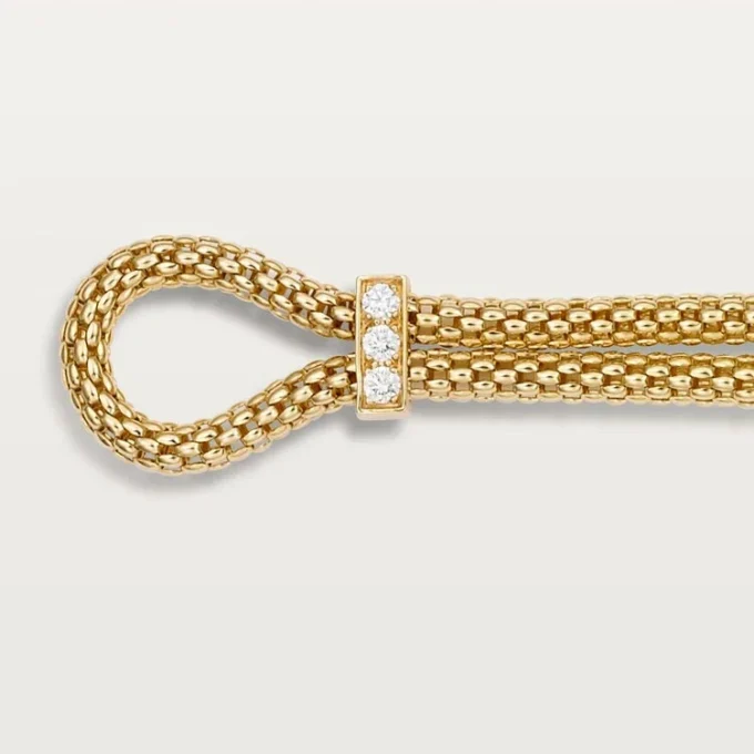 Pulseira Panthere de Cartier, com corrente, diamantes
