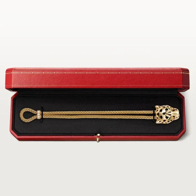Pulseira Panthere de Cartier, com corrente, diamantes