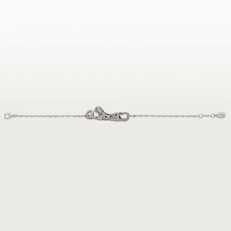 Pulseira Panthere De Cartier, em corrente, semi-pavimentada