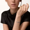 Pulseira Panthere De Cartier, em corrente, semi-pavimentada