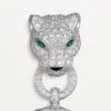 Pulseira Panthere De Cartier, em corrente, semi-pavimentada