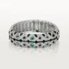 Pulseira Panthere De Cartier, Esmeralda, Pavé