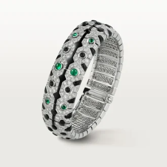 Pulseira Panthere De Cartier, Esmeralda, Pavé