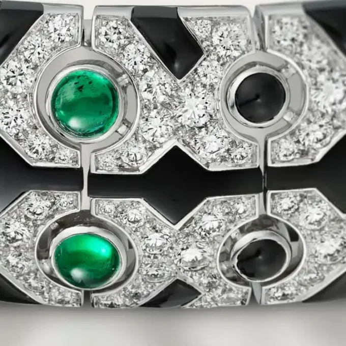Pulseira Panthere De Cartier, Esmeralda, Pavé