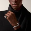 Pulseira Panthere De Cartier, Laca Preta, Pavé